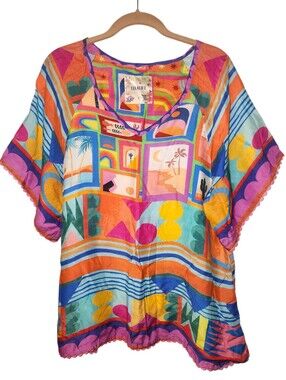 LulaLife Colorful Geometric Print | Size Large